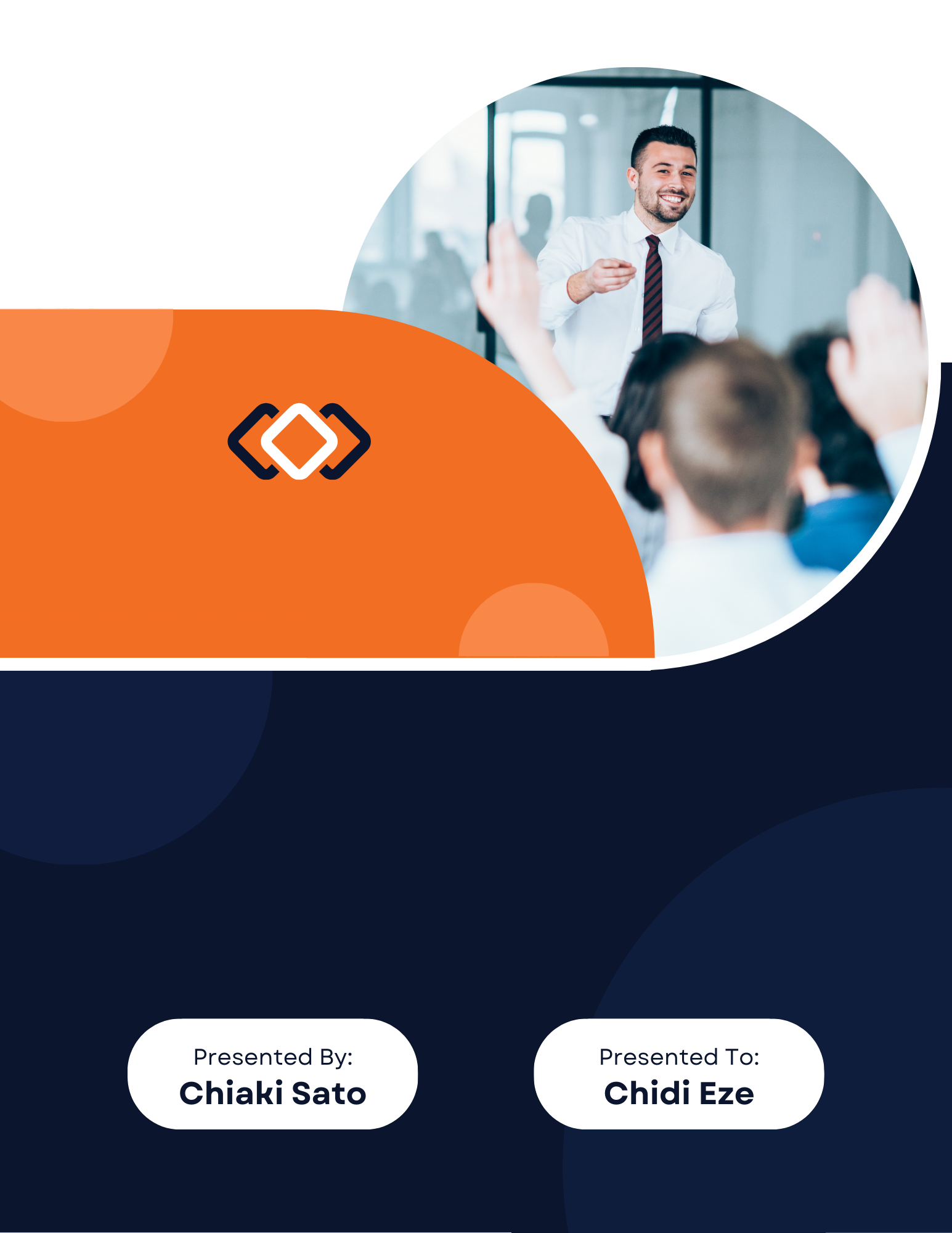 Navy Orange Modern Employee Training And Development Program Proposal